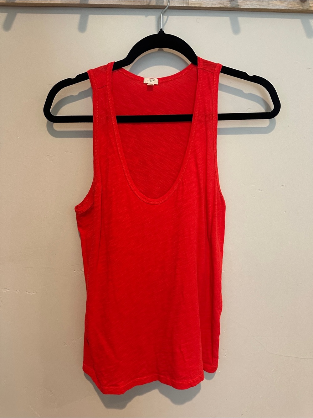 J. Crew Bright Red Scoop Neck Tank